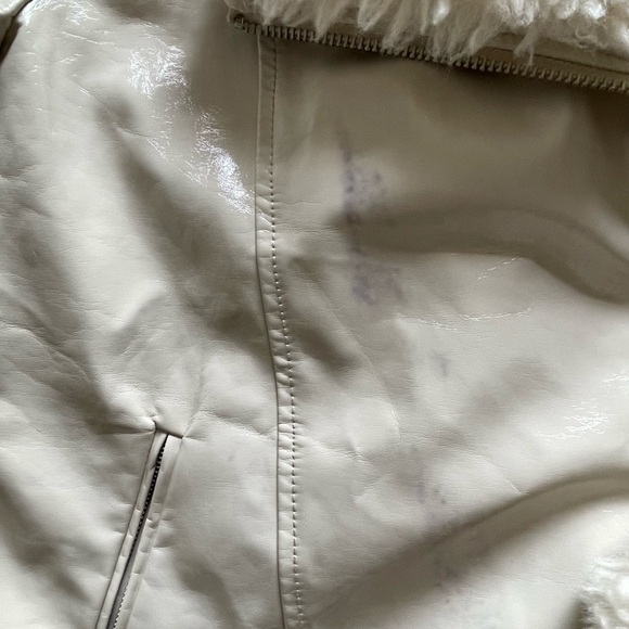 UO Tania Sherpa Lined Faux Leather Moto Jacket - Picture 5 of 11